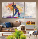 Watercolor Golf Swing Wall Art Canvas Print | Vibrant