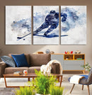 Hockey Player Wall Art Canvas Print - Sports-Inspired