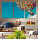 Carl Fredricksen, Up Movie Wall Art, Colorful Balloon House