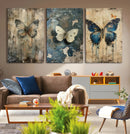 Butterfly Wall Art Trio | Vintage Butterfly Canvas Print | by MyGreatCanvas | Canvas Wall Art Prints | Photo Prints & Wall Decor