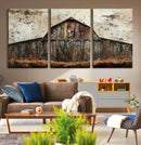 Rustic Barn Wall Art | Farmhouse Wall Decor Canvas Print |