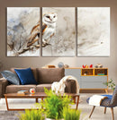 Barn Owl Wall Art | Watercolor Canvas Print | Perfect for