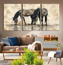 Chinese Style Abstract Black Horses Wall Art Canvas Print - by MyGreatCanvas | Canvas Wall Art Prints | Photo Prints & Wall Decor