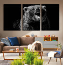 Bear Canvas Print | Wildlife Wall Art for Cabin Decor |