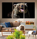 Grizzly Bear Canvas Print | Wildlife Wall Art for Cabin by MyGreatCanvas | Canvas Wall Art Prints | Photo Prints & Wall Decor