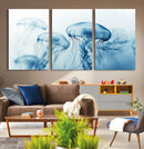 Blue Jellyfish Wall Art Canvas Print