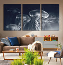 Jellyfish Wall Art Canvas Print, Modern Abstract Jellyfish