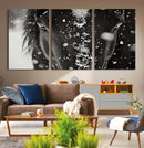 Winter Horse Snow Wall Art Canvas Print