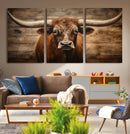 Longhorn Bull Wall Art | Canvas Print | Ready to Hang | by MyGreatCanvas | Canvas Wall Art Prints | Photo Prints & Wall Decor