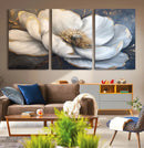 White Magnolia Flower Wall Art Canvas Print | Abstract