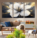 White Flower Wall Art Canvas Print | Ready to Hang |