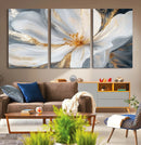 White and Gold Floral Canvas Wall Art - Framed and Ready to by MyGreatCanvas | Canvas Wall Art Prints | Photo Prints & Wall Decor