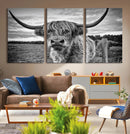 Scottish Highland Cow Canvas Wall Art Farmhouse Decor, by MyGreatCanvas | Canvas Wall Art Prints | Photo Prints & Wall Decor