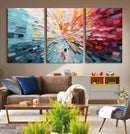 Radiant Bloom Abstract Floral Wall Art Canvas Print -
