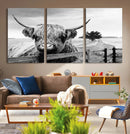 Scottish Highland Cow Wall Art | Rustic Farmhouse Décor |
