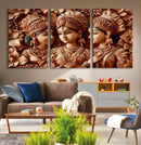 Indian Woman Statue Wall Art Canvas Print