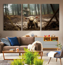Jesus Running After a Lost Lamb Canvas Wall Art Print