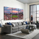 Carter-Finley Stadium Art Sunset Game Triple Canvas Wall Art