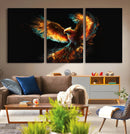 Fiery Phoenix Canvas Print | Ready to Hang Wall Art | Bold