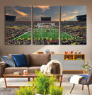 University of Michigan Wolverines Print Canvas, Football