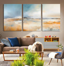 Abstract Landscape Wall Art Canvas Print - Warm Tones of
