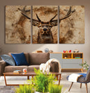 Wood Abstract Deer Wall Art | Rustic Wildlife Canvas Print | by MyGreatCanvas | Canvas Wall Art Prints | Photo Prints & Wall Decor