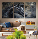 Large Abstract Horse Wall Art Canvas Print | Farmhouse Wall
