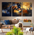 Abstract Horse Art Print - Abstract Canvas Wall Art |