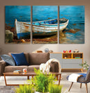 Vintage Boat on Tranquil Waters | Coastal Wall Art for