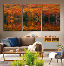 Fall Foliage Wall Art - Autumn Reflection Canvas Print,