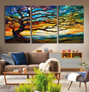 Mosaic Tree Wall Art | Ready to Hang Stained Glass Style