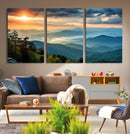 Sunrise Over Mountain Range Wall Art Canvas Print, Farmhouse