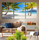 Blue Beach and Sea Wall Art Canvas Print by MyGreatCanvas | Canvas Wall Art Prints | Photo Prints & Wall Decor