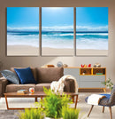 Wall Art Canvas Print Shiny Blue Sea and Beach by MyGreatCanvas | Canvas Wall Art Prints | Photo Prints & Wall Decor