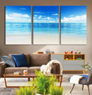 Beach Scene Canvas Wall Art Print – Tranquil Ocean Horizon by MyGreatCanvas | Canvas Wall Art Prints | Photo Prints & Wall Decor