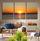 Golden Horizon Sunset Over Ocean Wall Art Canvas Print – by MyGreatCanvas | Canvas Wall Art Prints | Photo Prints & Wall Decor