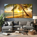 Beach Sunset Canvas Wall Art Print - Tropical Beach Canvas by MyGreatCanvas | Canvas Wall Art Prints | Photo Prints & Wall Decor