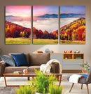 Autumn Mountain Foggy Landscape Wall Art Canvas Print | by MyGreatCanvas | Canvas Wall Art Prints | Photo Prints & Wall Decor