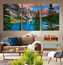 Canadian Rockies Moraine Lake Wall Art Canvas Print, Pine