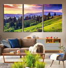 Green Hills and Sunset Wall Art Print - Scenic Landscape by MyGreatCanvas | Canvas Wall Art Prints | Photo Prints & Wall Decor