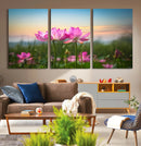 Pink Flower on the Mountain Canvas Print, Framed Pink Flower
