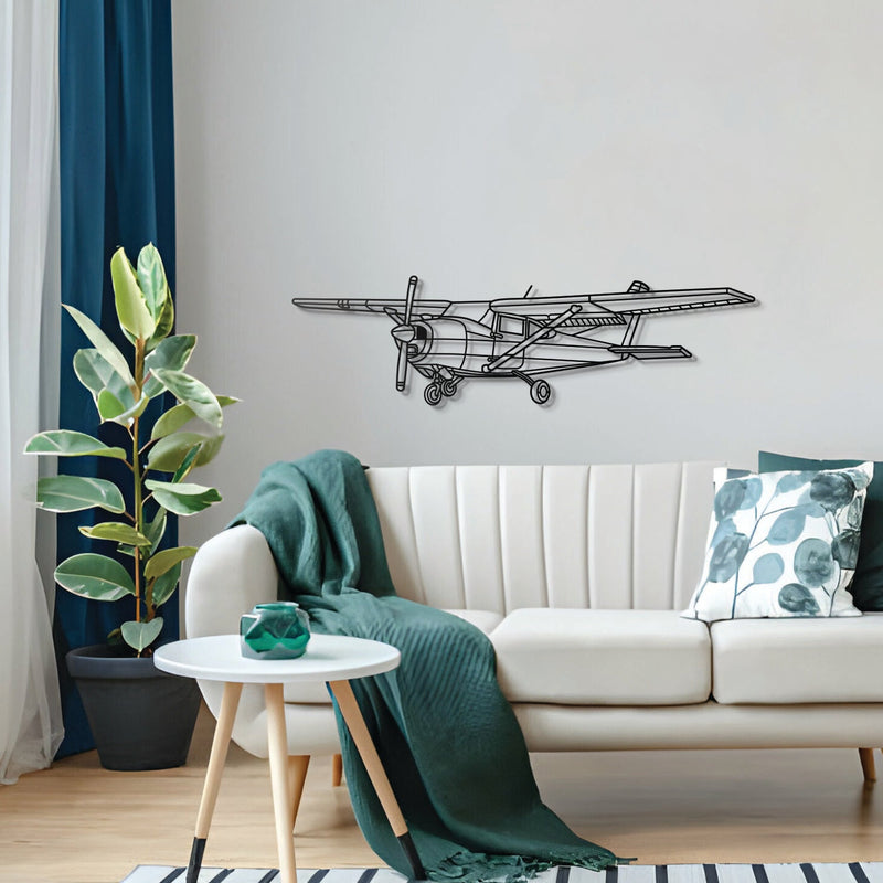 182 Skylane Front Angle Metal Aircraft Wall Art - NCP0454