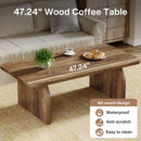 47" Coffee Table, Farmhouse Center Table Low Cocktail Tea Table