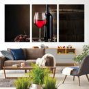 Red Wine and Bottle Canvas Print
