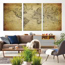 Push Pin World Map Canvas Print – Travel Tracker Wall Art