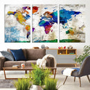 World Map Canvas Print – Framed Travel Map Wall Art for by MyGreatCanvas | Canvas Wall Art Prints | Photo Prints & Wall Decor