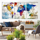 World Map Canvas Print – Framed Travel Map Wall Art for by MyGreatCanvas | Canvas Wall Art Prints | Photo Prints & Wall Decor