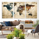 World Map Canvas Print – Detailed Map of the World Wall Art by MyGreatCanvas | Canvas Wall Art Prints | Photo Prints & Wall Decor