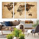Push Pin World Map Canvas Print – Framed Travel Tracker Wall