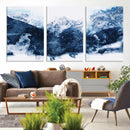 Abstract Blue Mountain Canvas Wall Art – Modern Triptych by MyGreatCanvas | Canvas Wall Art Prints | Photo Prints & Wall Decor
